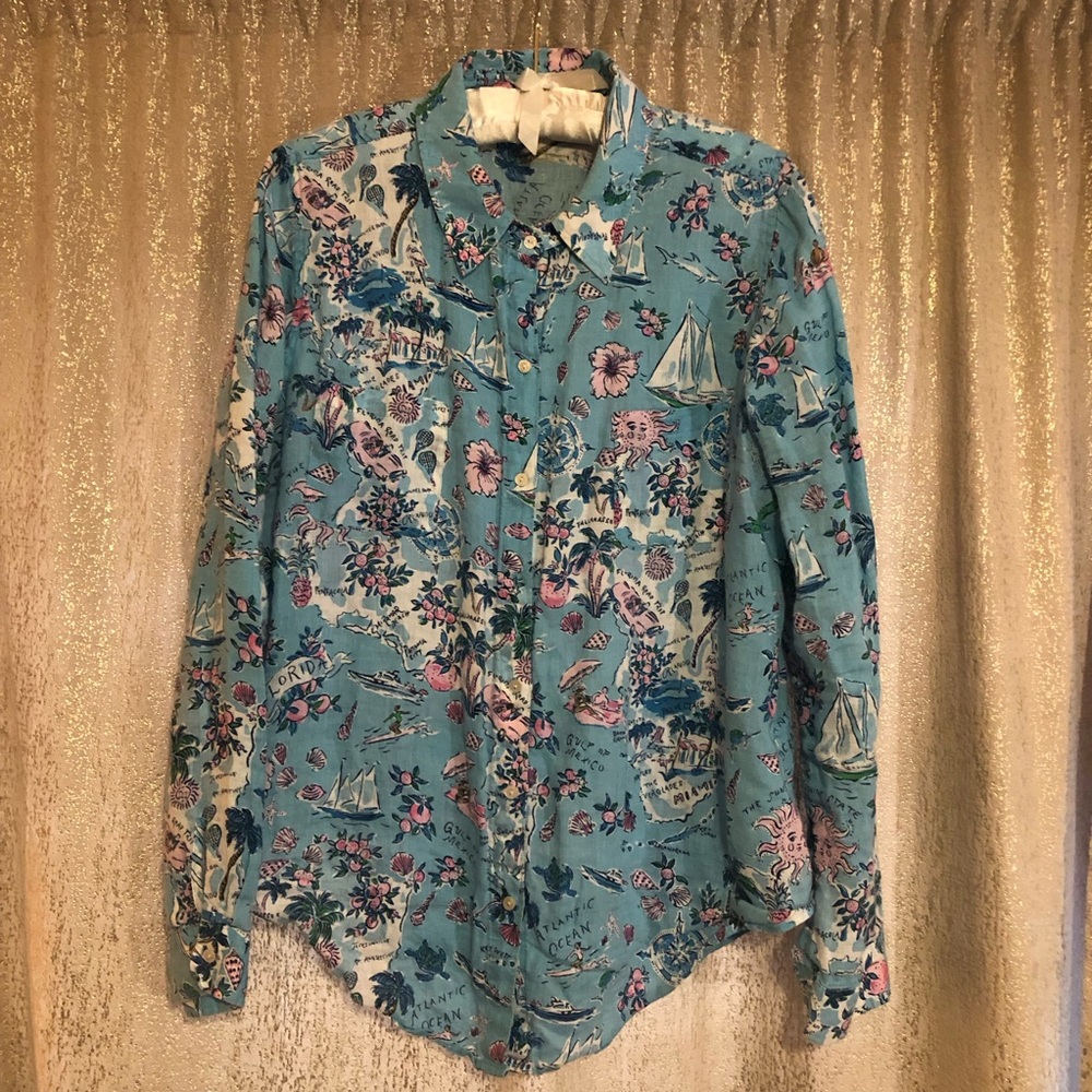 Linen shirt in “Lily’s Roadtrip” print